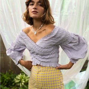 Beckett Cross Top - Purple/Lavender XS